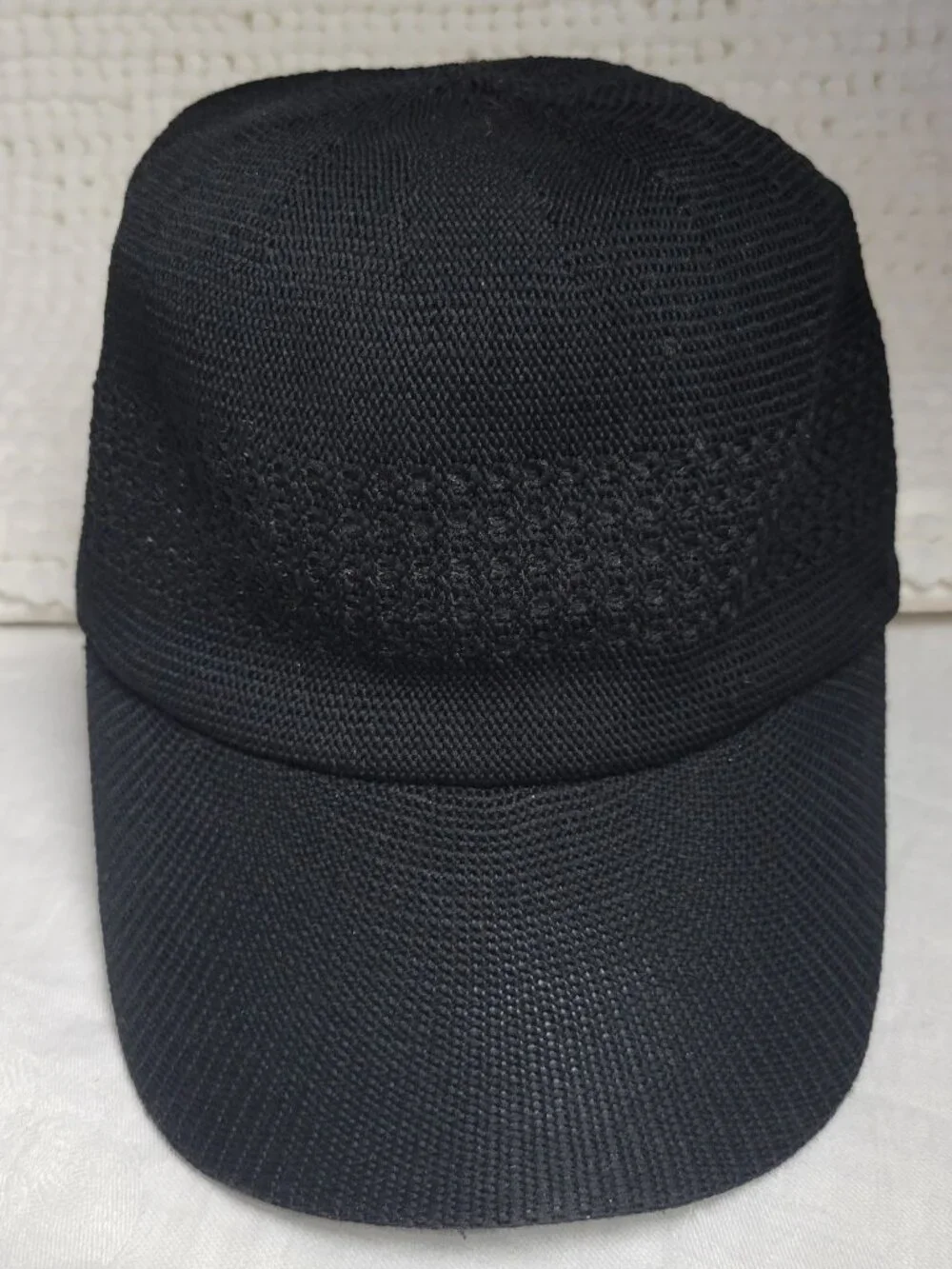 Park Royal Quality Headwear Black Cap Hat breathable crochet 60s vtg brim Retro